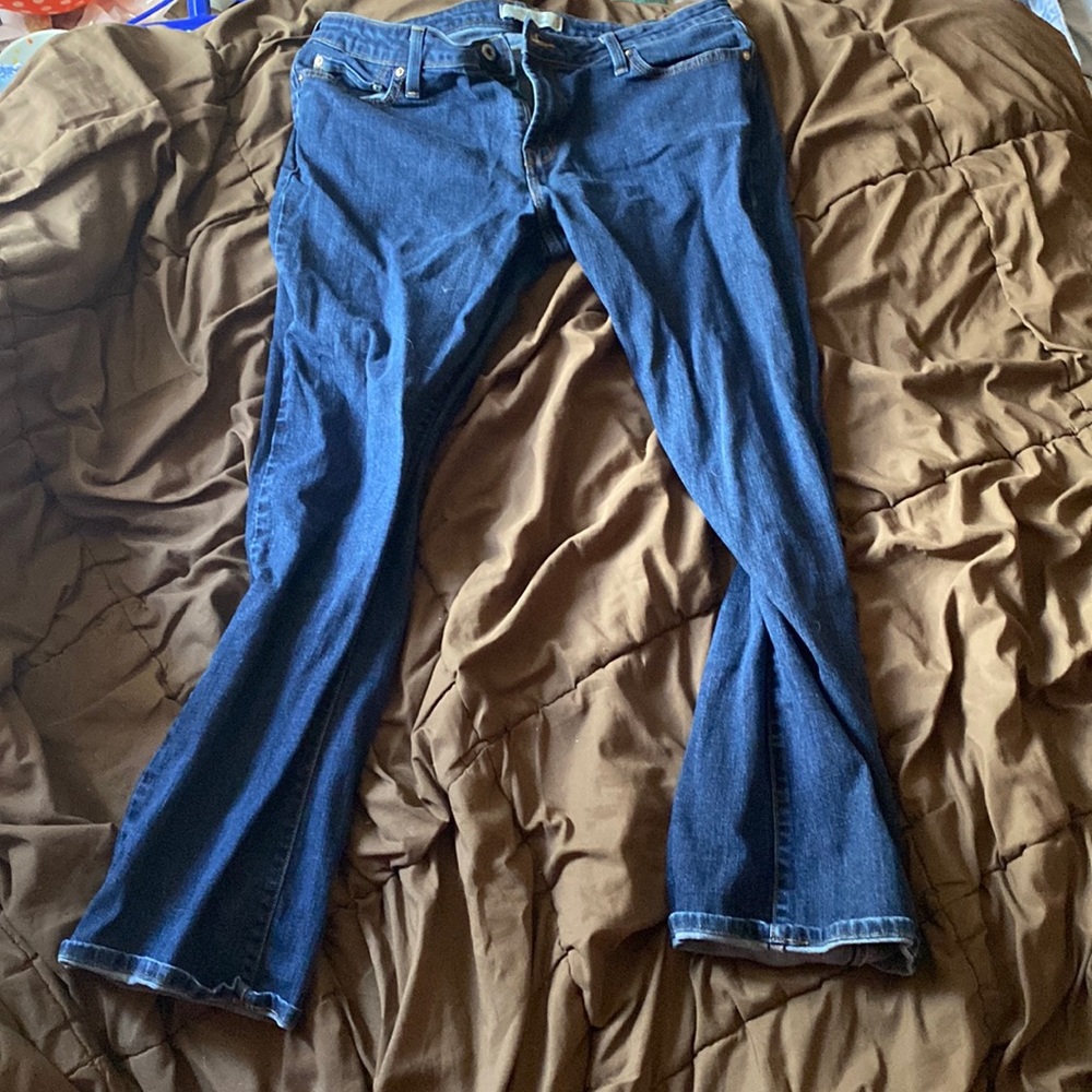 Womens Blue Low Boot Cut Jeans — Levi’s